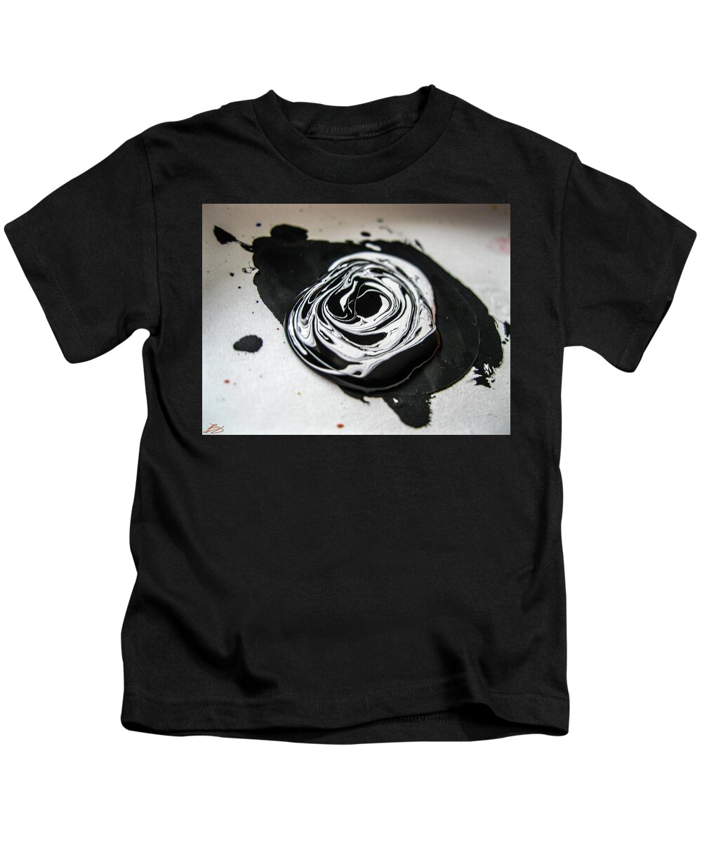 Acrylic Paint Kids T-Shirt featuring the photograph Melted Yin-yang #1 by Bradley Dever