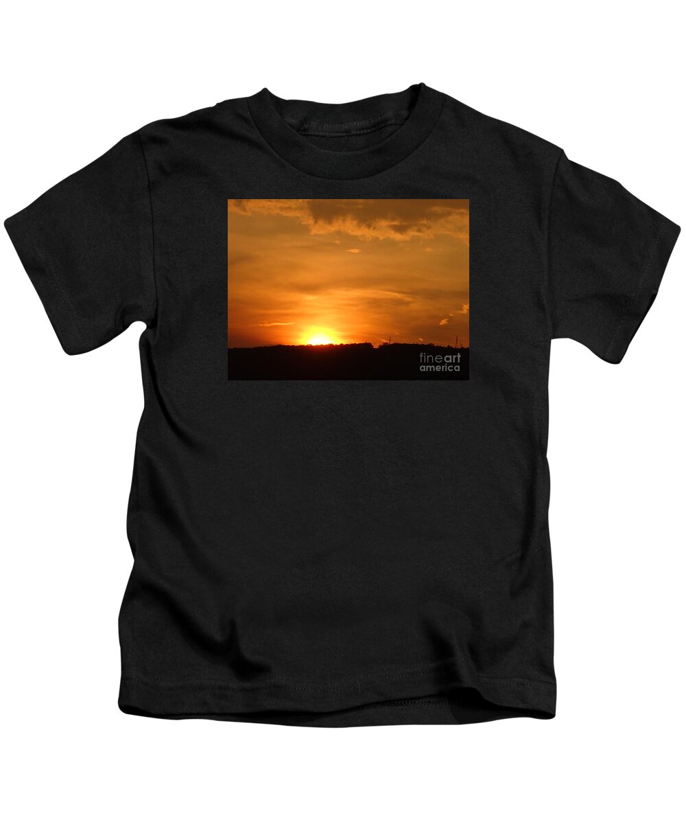 Nepa Kids T-Shirt featuring the photograph Orange Sunset II by Christina Verdgeline