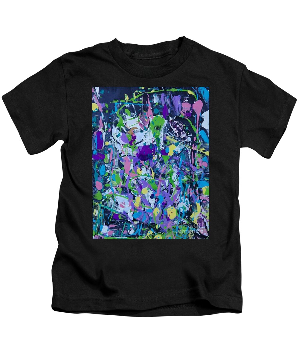 Acrylic Kids T-Shirt featuring the painting Violet Dreams by Denise Morgan