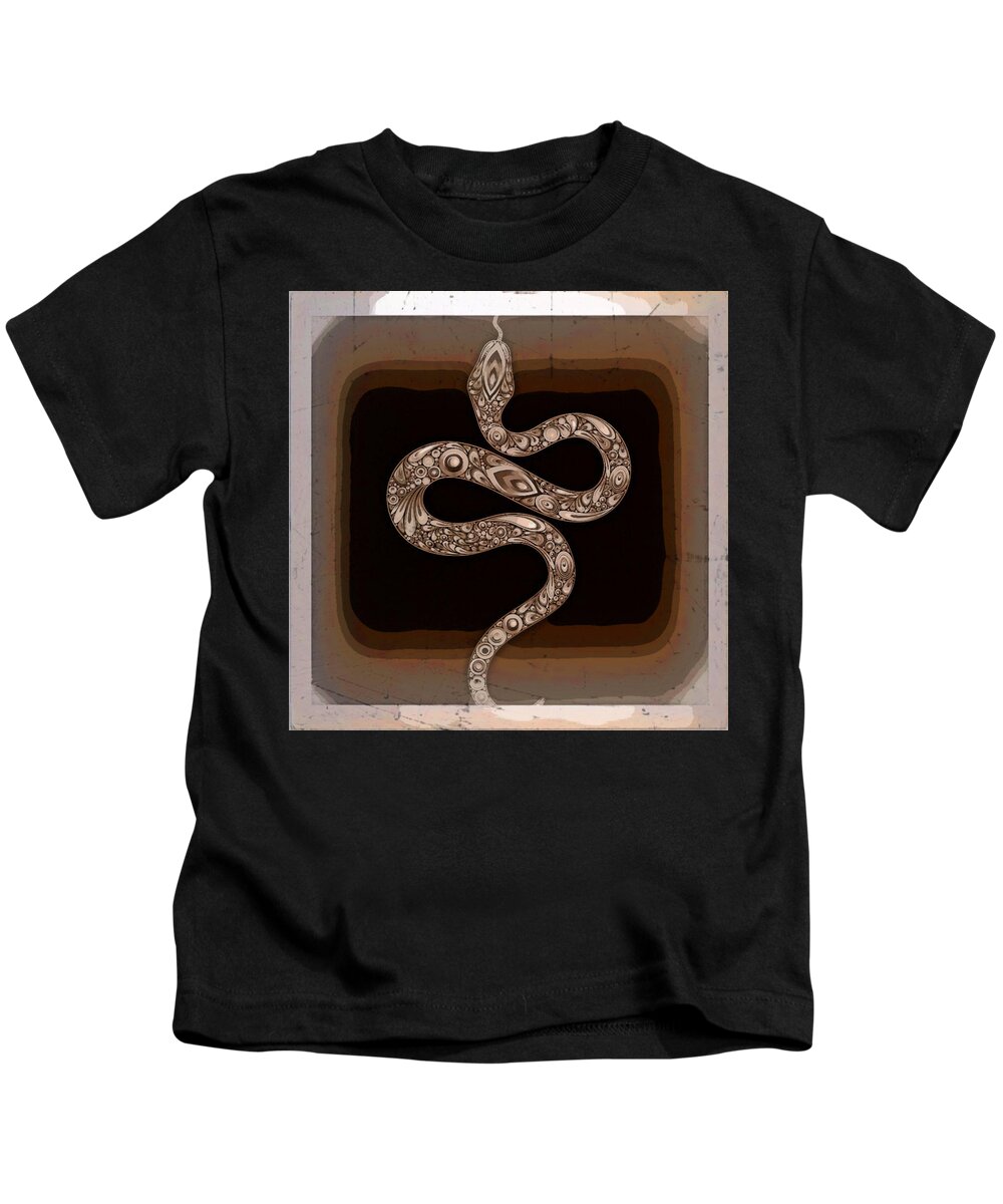 Celtic Kids T-Shirt featuring the digital art Snake by 'REA' Gallery