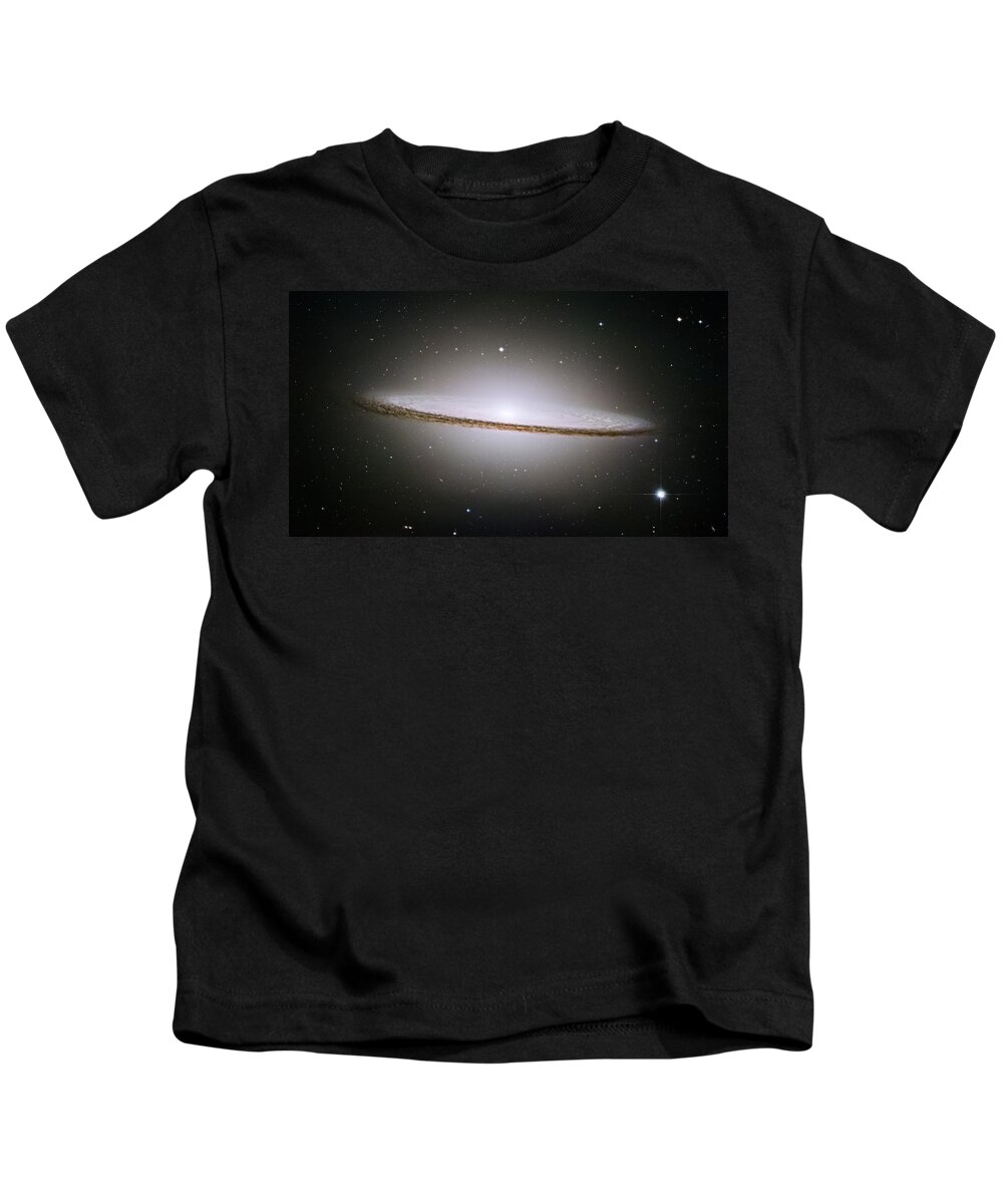 Sombrero Kids T-Shirt featuring the painting The Sombrero Galaxy by Nasa
