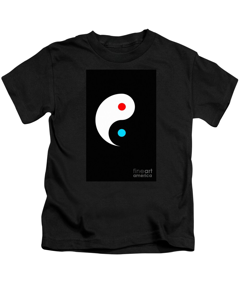Yin Kids T-Shirt featuring the digital art Yin and Yang #2 by Binka Kirova