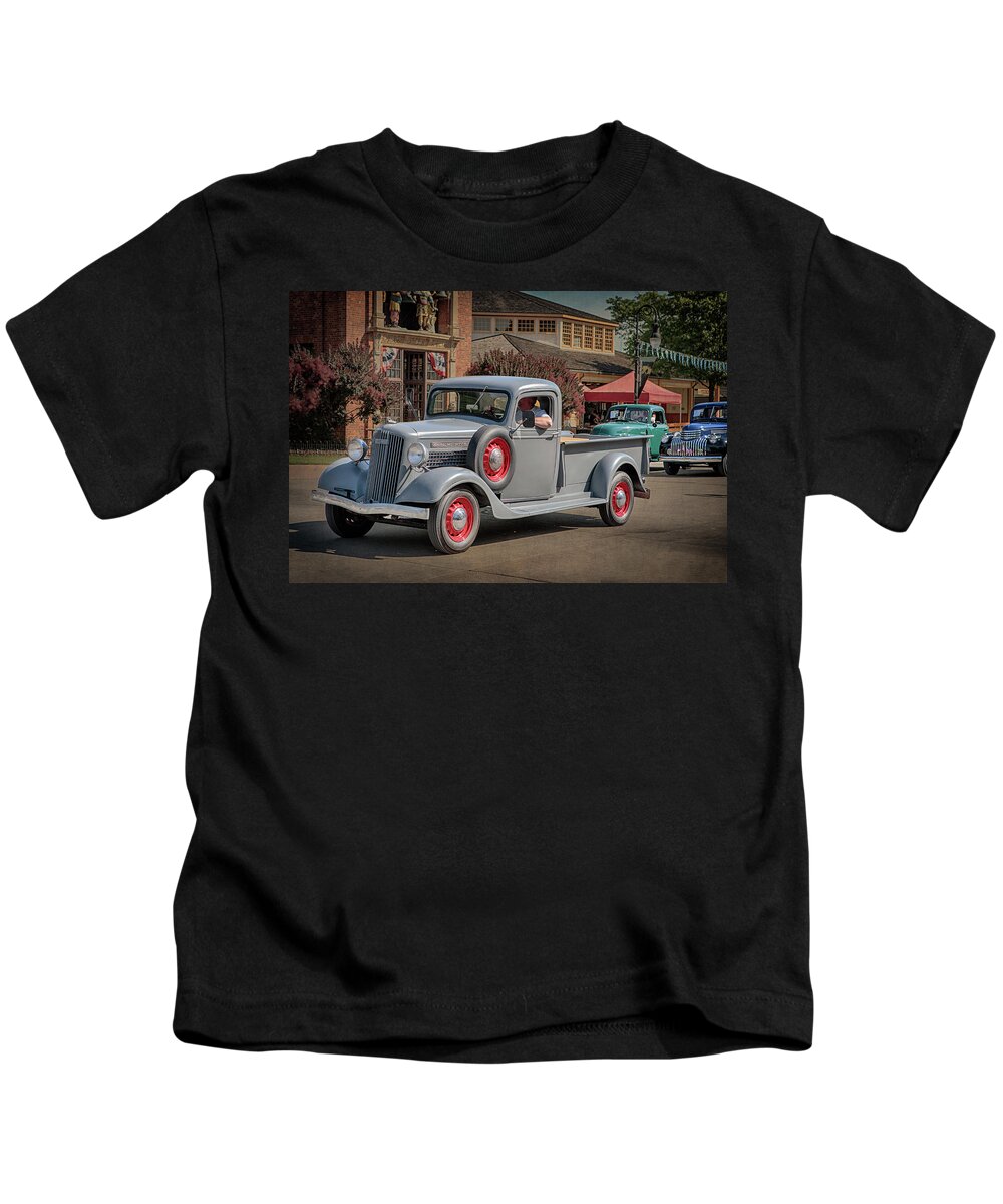 1936 Kids T-Shirt featuring the photograph 1936 GMC T-14 Pickup by Susan Rissi Tregoning