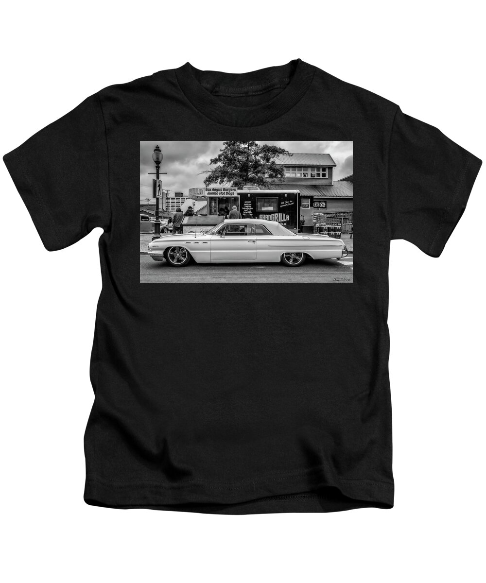Car Kids T-Shirt featuring the photograph 1962 Buick by Ken Morris