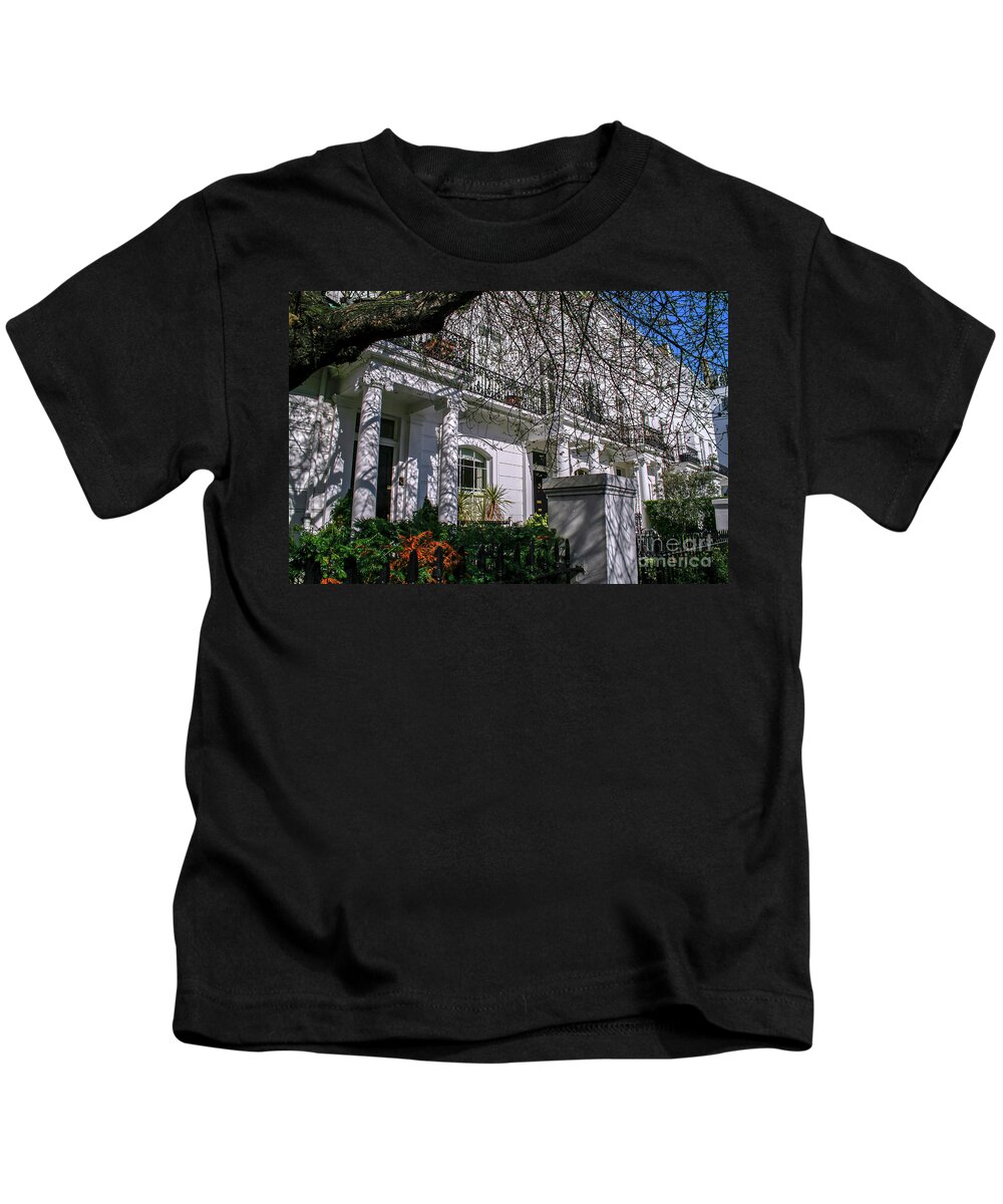 London Kids T-Shirt featuring the photograph Row of Edwardian houses in London #3 by Patricia Hofmeester