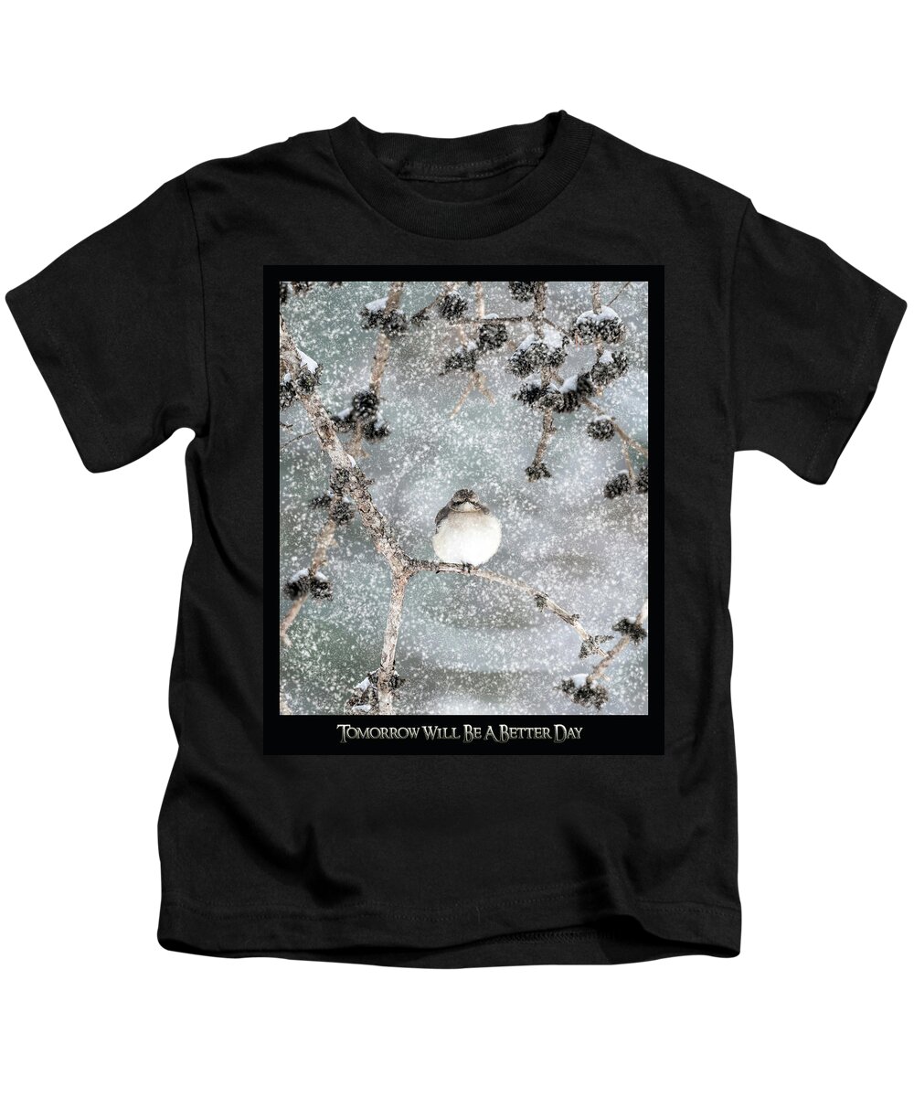 Mockingbird Kids T-Shirt featuring the photograph Winter Mockingbird #2 by Patrick Wolf