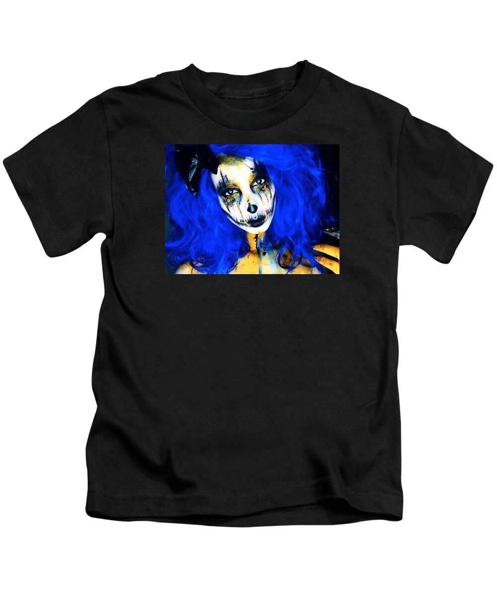 Sfxmakeup Kids T-Shirt featuring the photograph Clown Make Up #3 by S U S A N N G R A S S O W