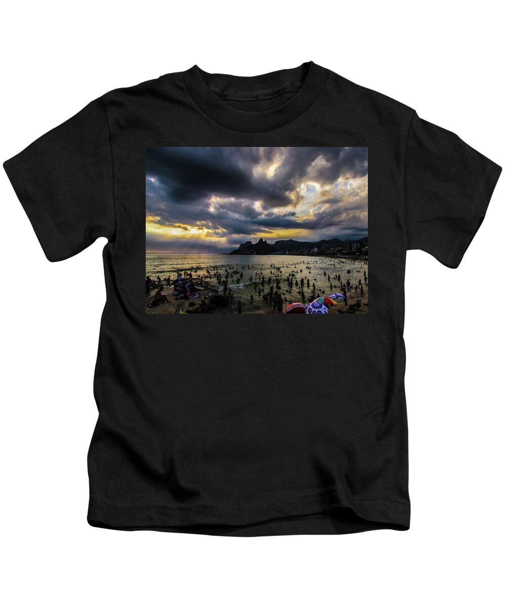 Ipanema Beach Kids T-Shirt featuring the photograph Ipanema - Rio de Janeiro #3 by Cesar Vieira