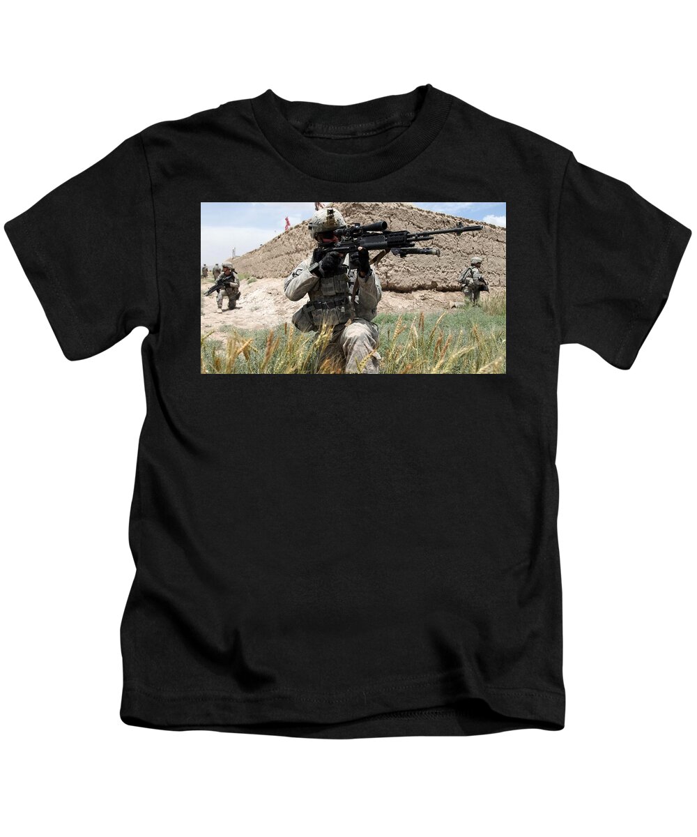 Soldier Kids T-Shirt featuring the photograph Soldier #7 by Mariel Mcmeeking