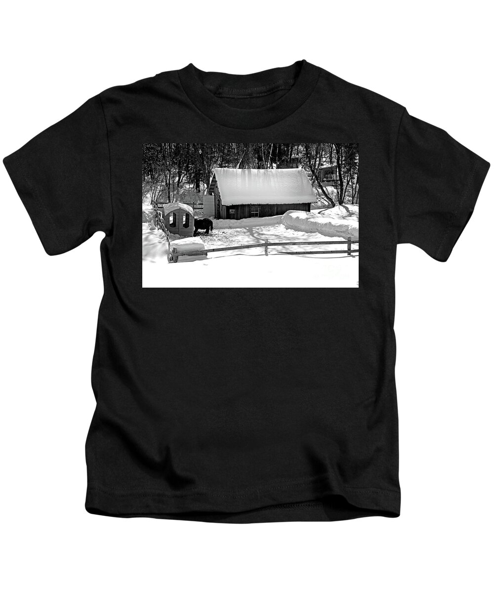  Kids T-Shirt featuring the photograph 9978bw by Burney Lieberman