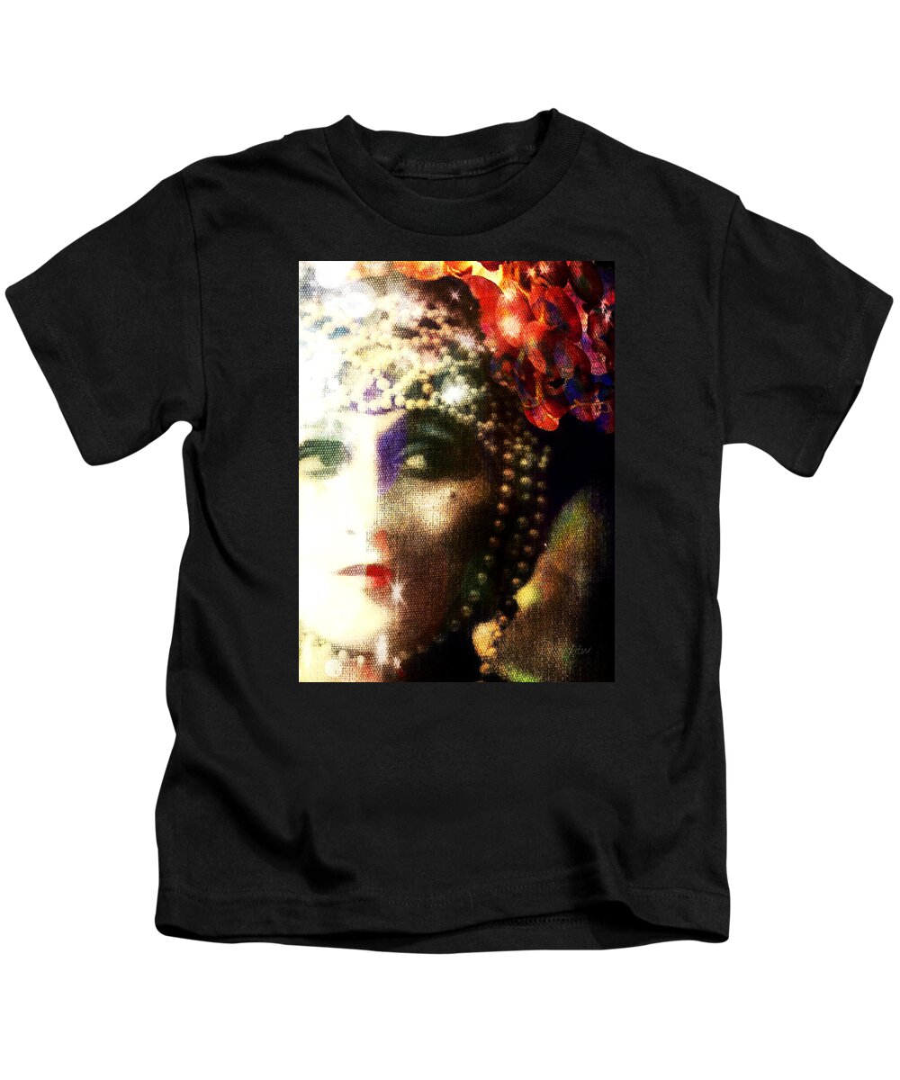 Pearls Kids T-Shirt featuring the digital art A String of Pearls by Delight Worthyn