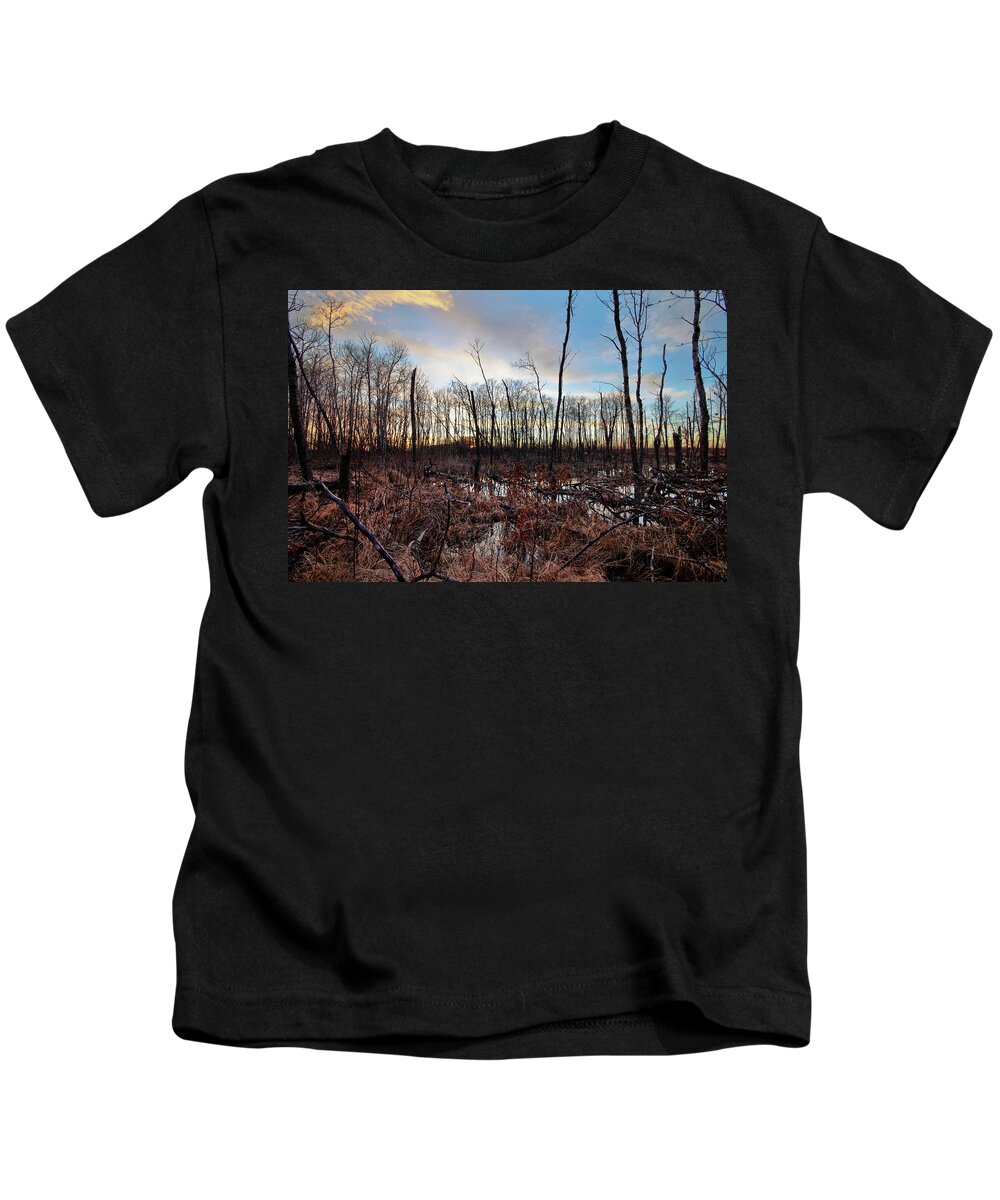 Trees Kids T-Shirt featuring the photograph A Wet Decay by Ryan Crouse