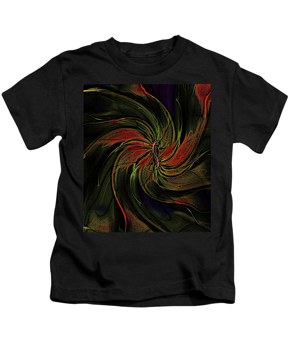 Abstract Kids T-Shirt featuring the digital art Abstract 070810A by David Lane