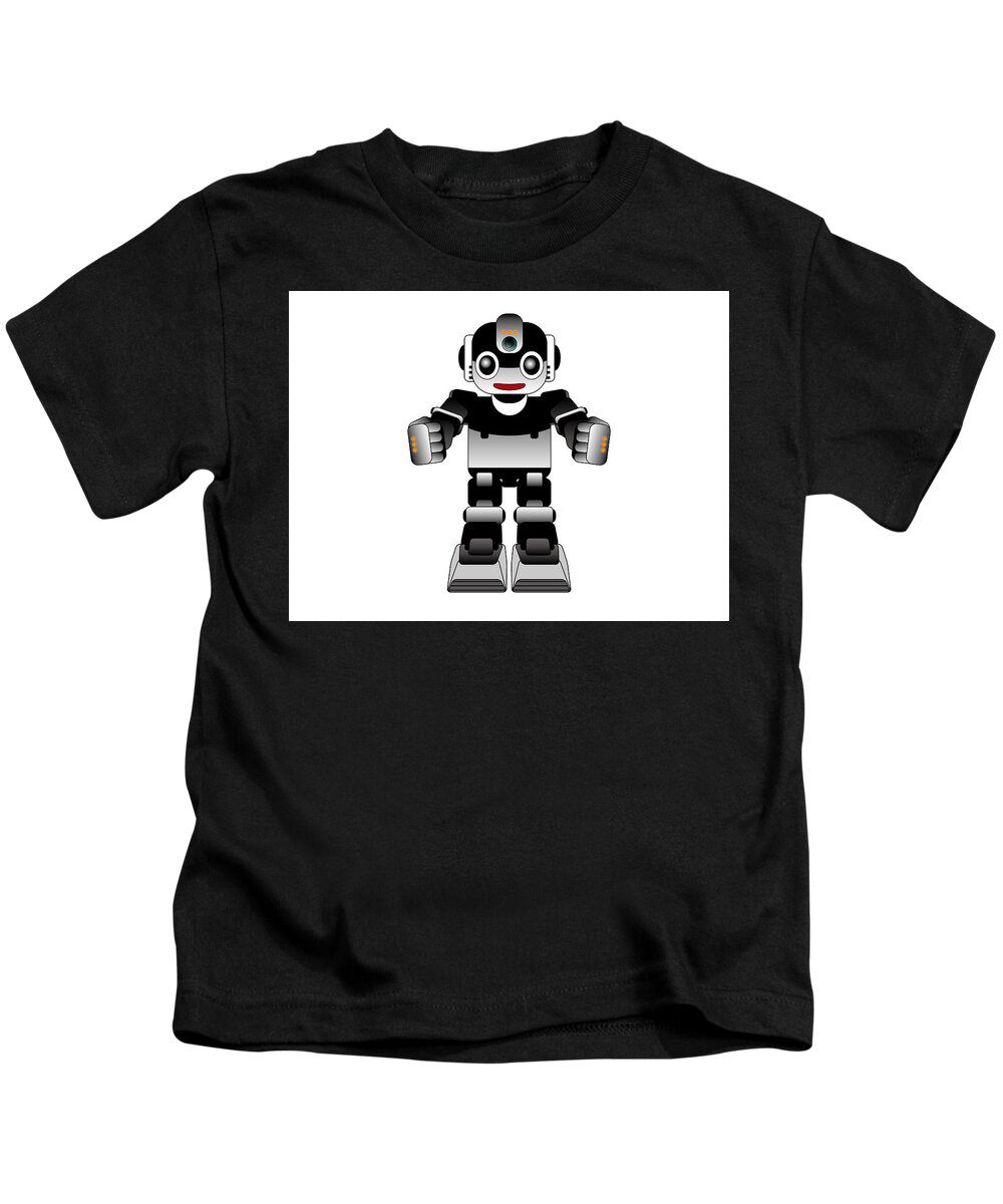  Kids T-Shirt featuring the digital art AI Robot by Moto-hal