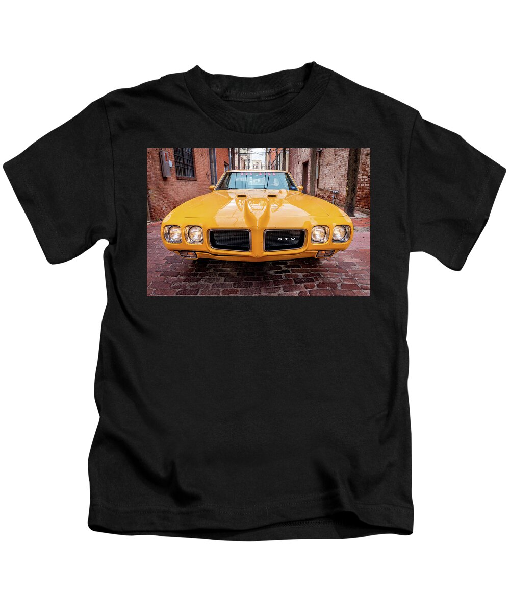 Pontiac Kids T-Shirt featuring the photograph All American Muscle by Adam Reinhart