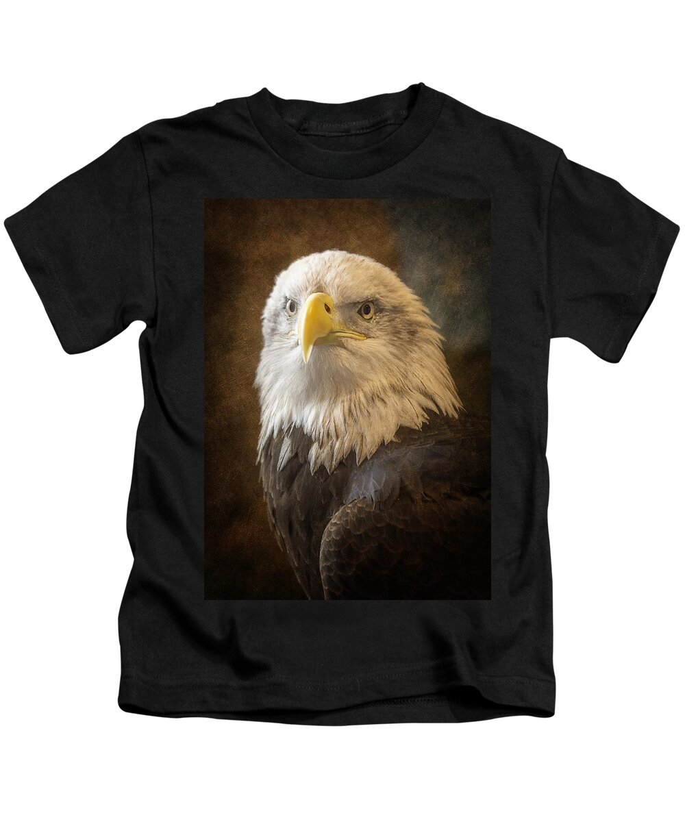 Eagle Kids T-Shirt featuring the photograph An Eagles Majesty by Bill and Linda Tiepelman