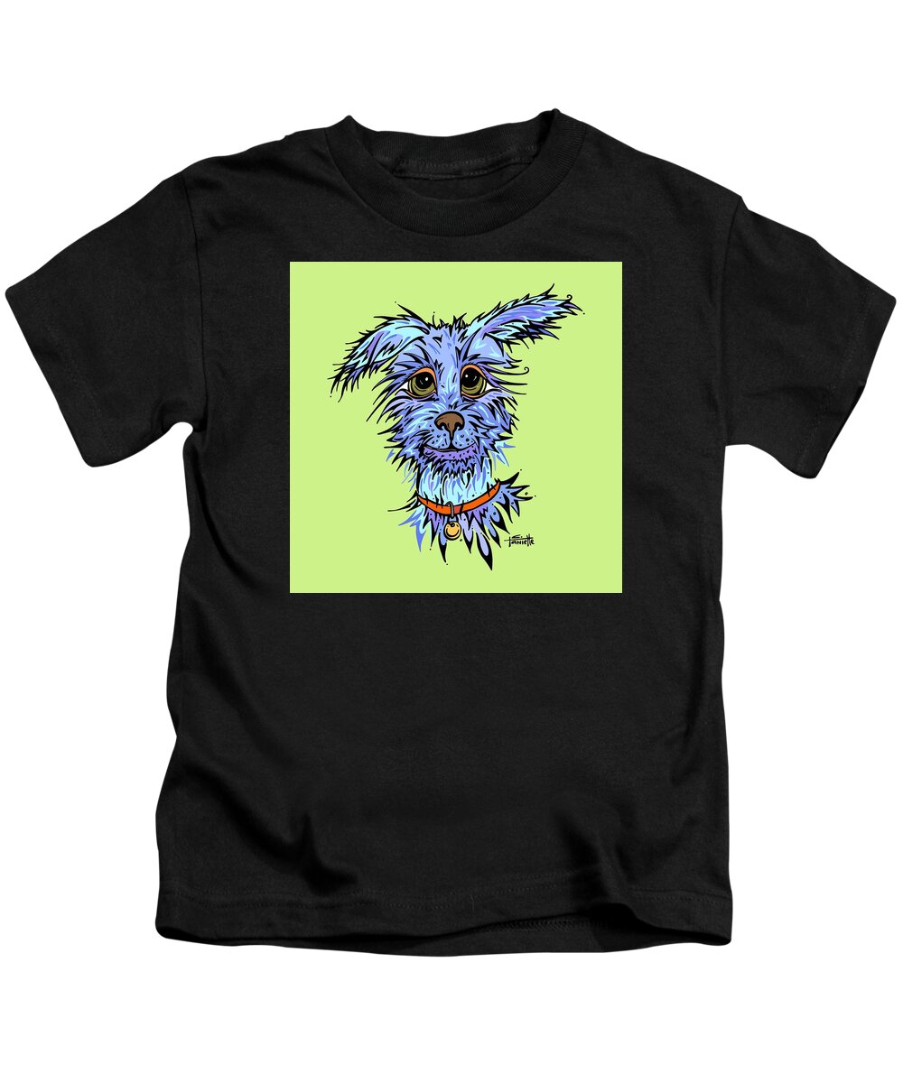 Dog Kids T-Shirt featuring the digital art Andre by Tanielle Childers