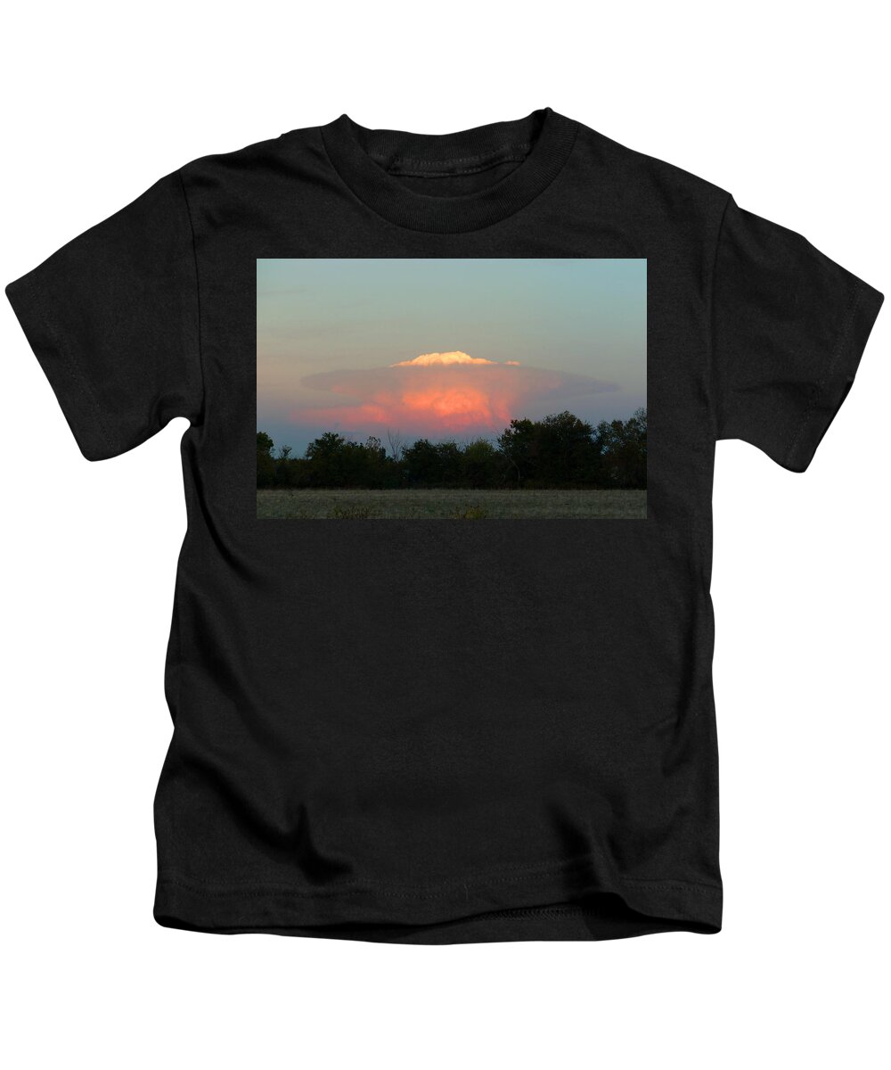 Anvil Cloud Kids T-Shirt featuring the digital art Anvil Cloud over Kirksville, MO by Jana Russon