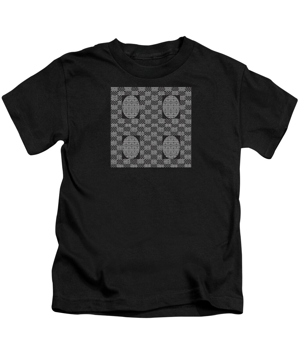 Urban Kids T-Shirt featuring the digital art 005 Pattern Mirrors by Cheryl Turner
