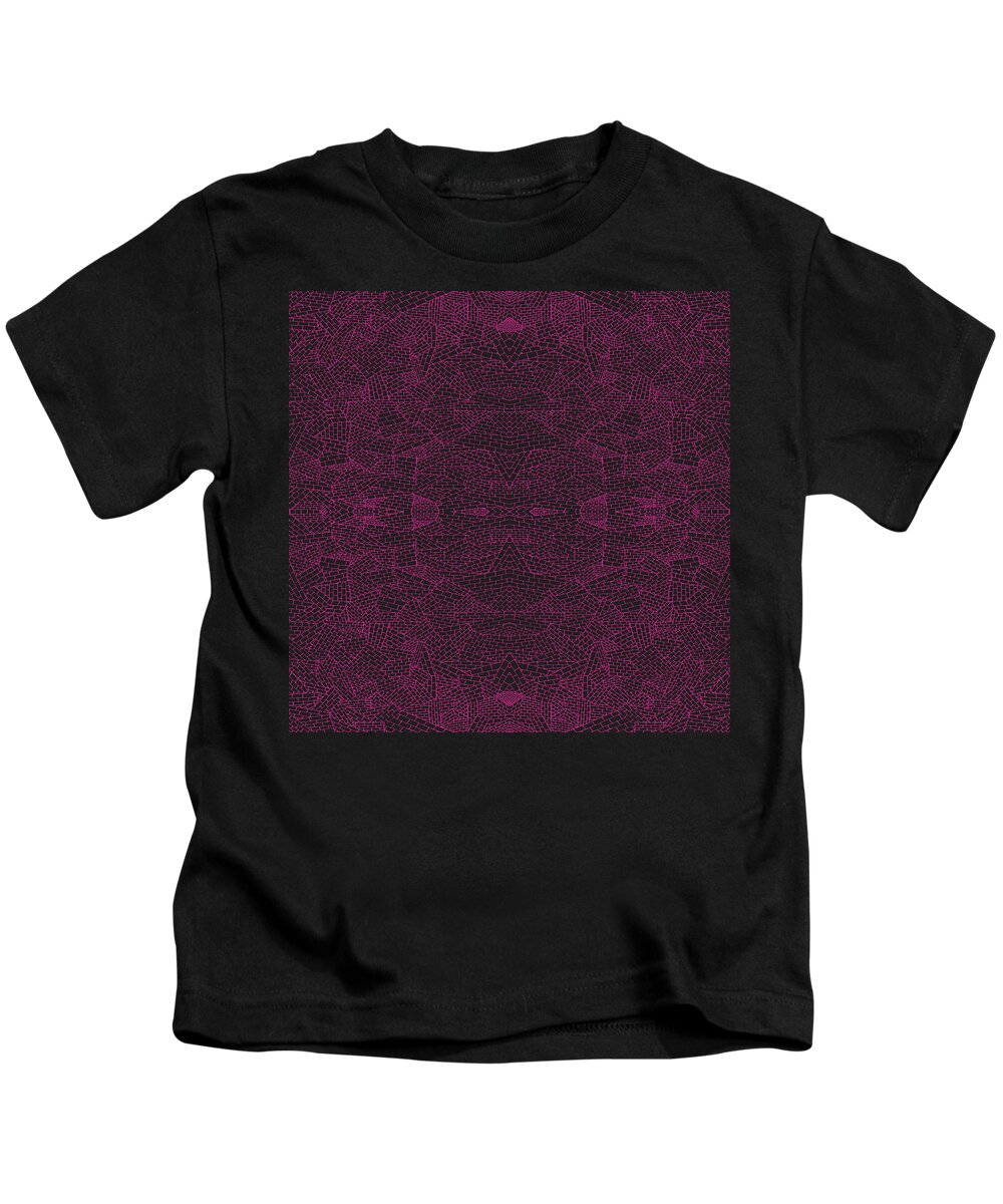 Urban Kids T-Shirt featuring the digital art 079 Brick On Pink by Cheryl Turner