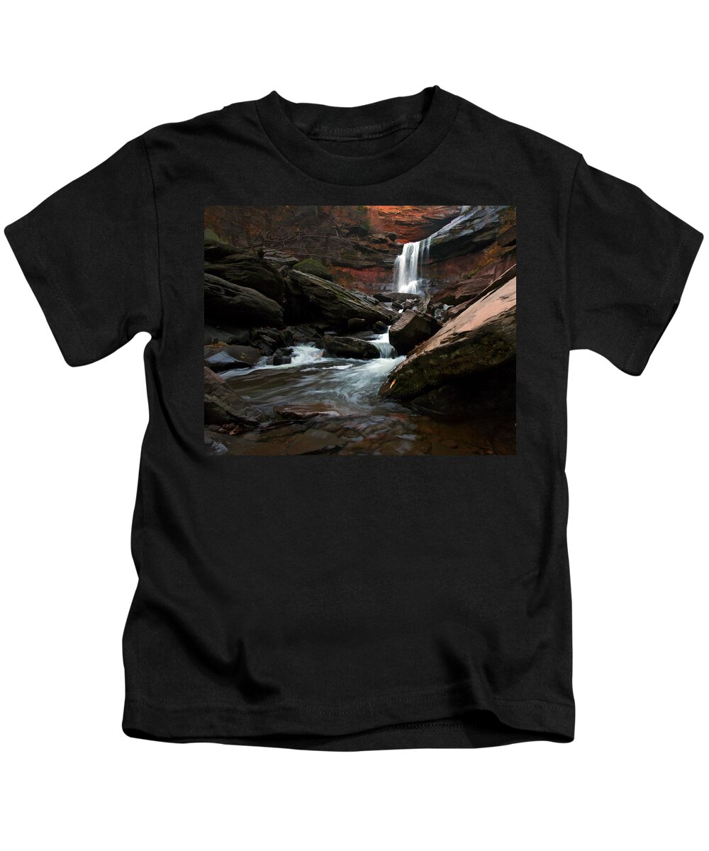 Kaaterskill Falls Kids T-Shirt featuring the photograph Autumn Spring by Neil Shapiro