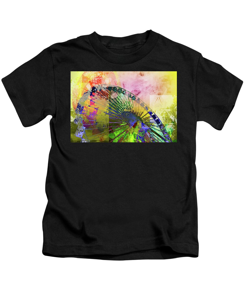 Louvre Kids T-Shirt featuring the mixed media Bastille 14 by Priscilla Huber