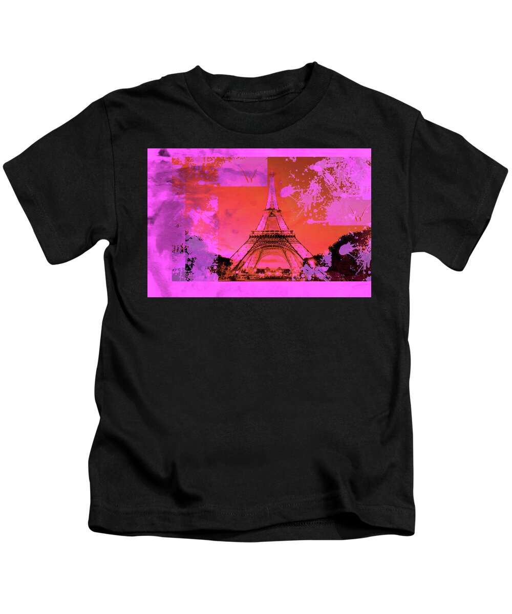 Paris Kids T-Shirt featuring the mixed media Bastille Day 6 by Priscilla Huber
