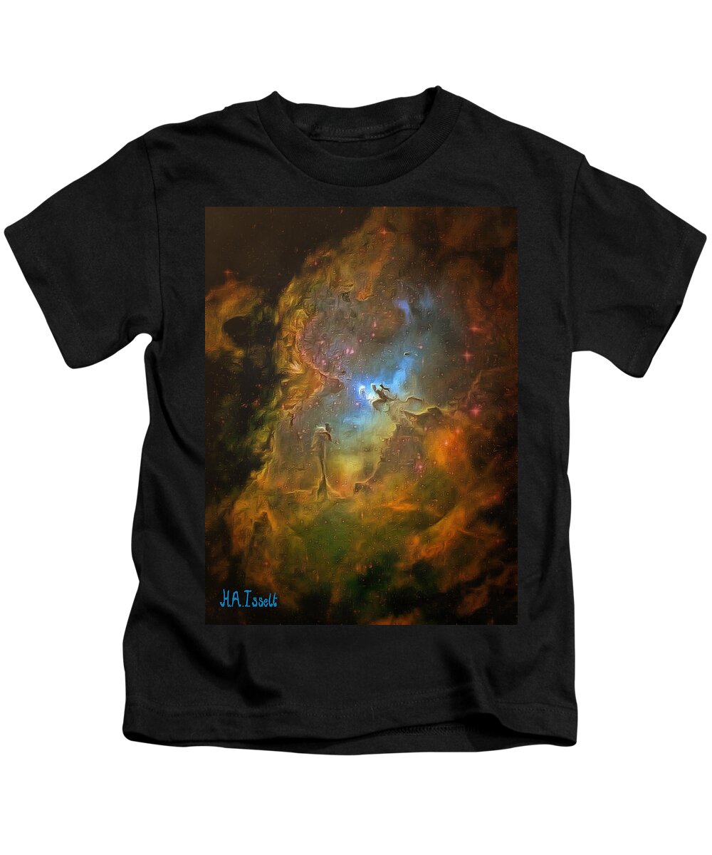 Universe Kids T-Shirt featuring the digital art Beyond the Sky by Humphrey Isselt