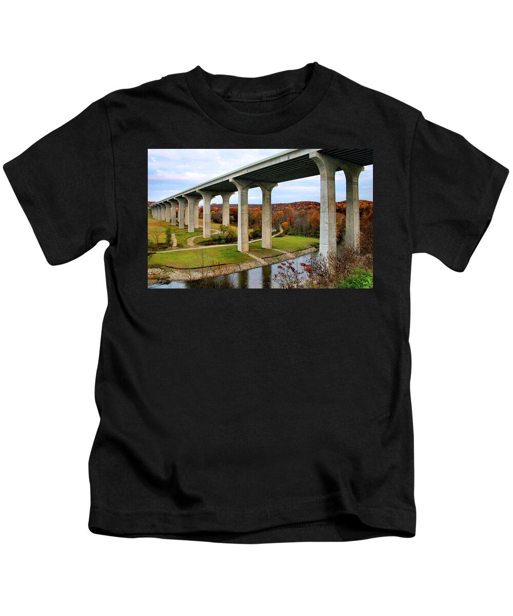 Bridge Kids T-Shirt featuring the photograph Big Bridge by Kristin Elmquist
