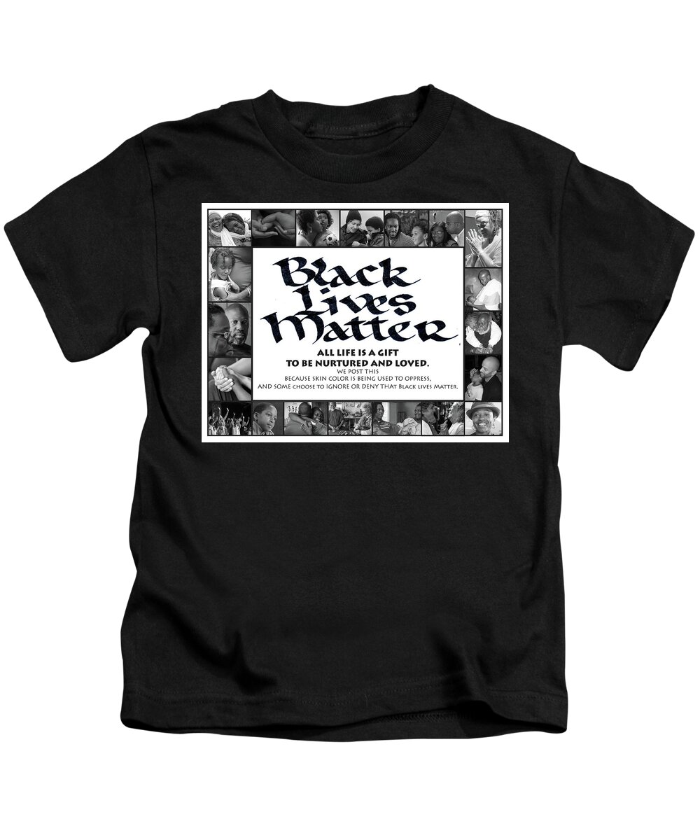 Candid Kids T-Shirt featuring the photograph Black Lives Matter by Noa Mohlabane