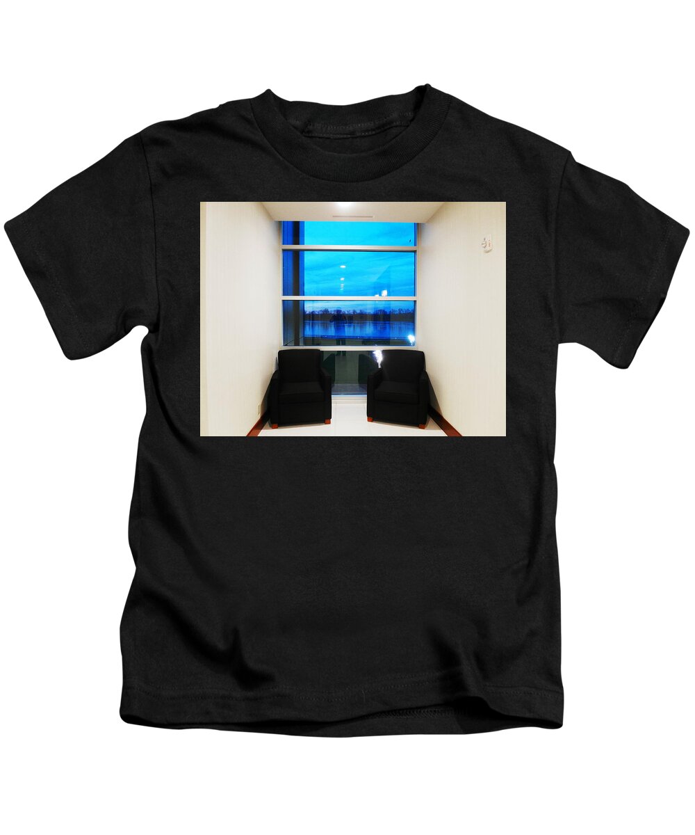 Blue Kids T-Shirt featuring the photograph Blue Window by Christopher Brown