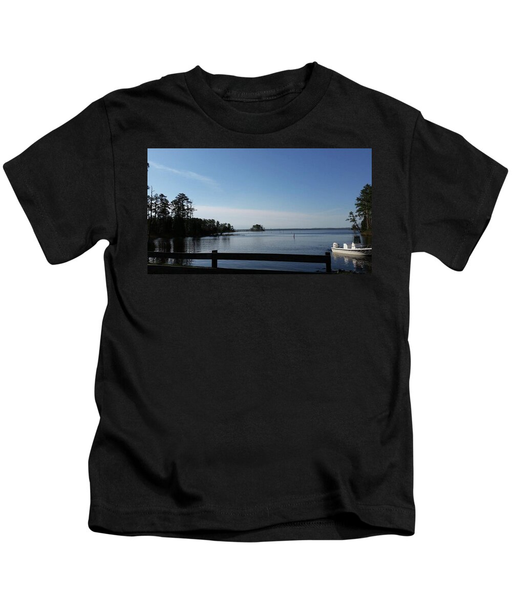 Water Kids T-Shirt featuring the photograph Boat Love by Ali Baucom