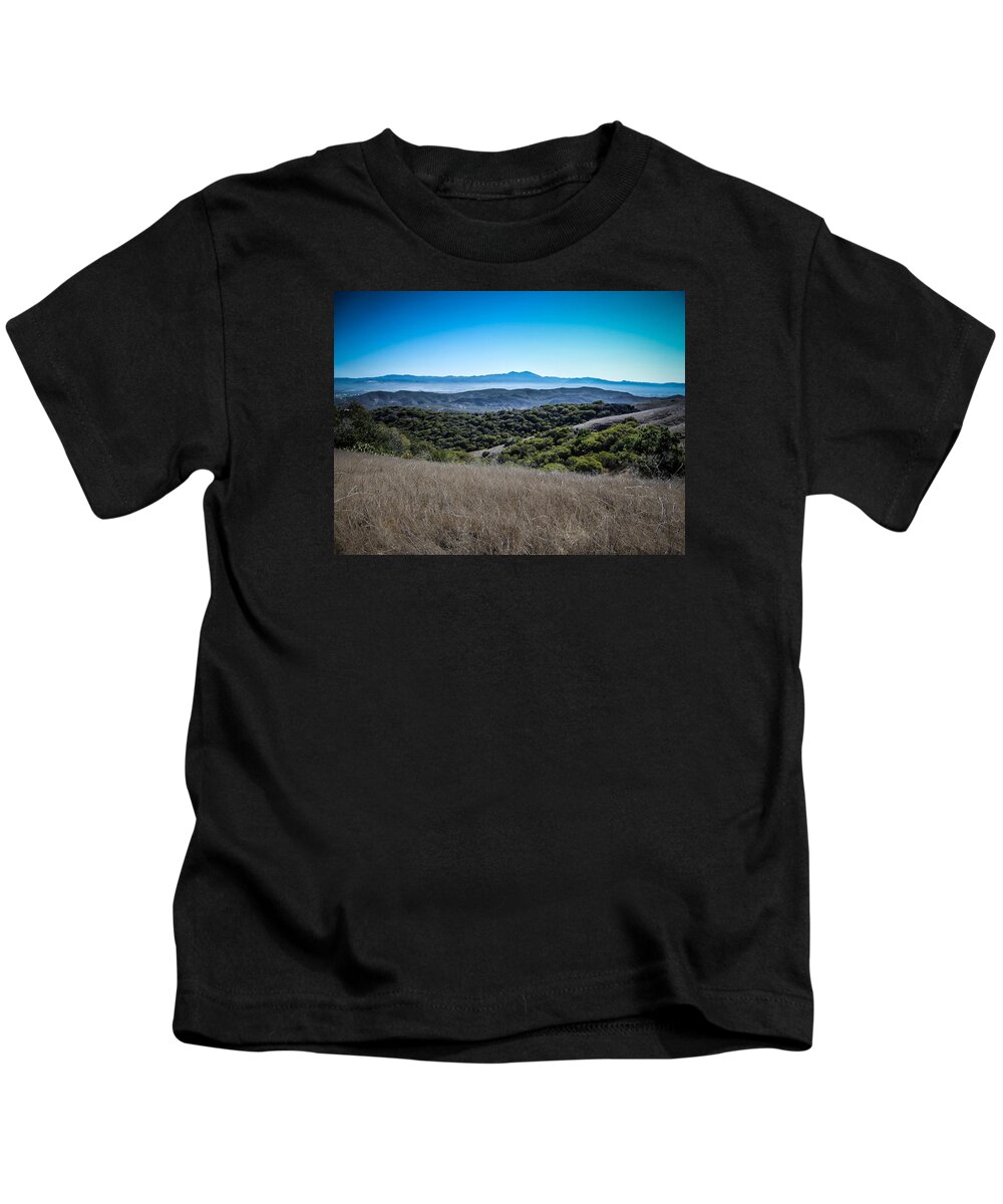 Bommer Canyon Kids T-Shirt featuring the photograph Bommer Canyon Ridge View by Pamela Newcomb