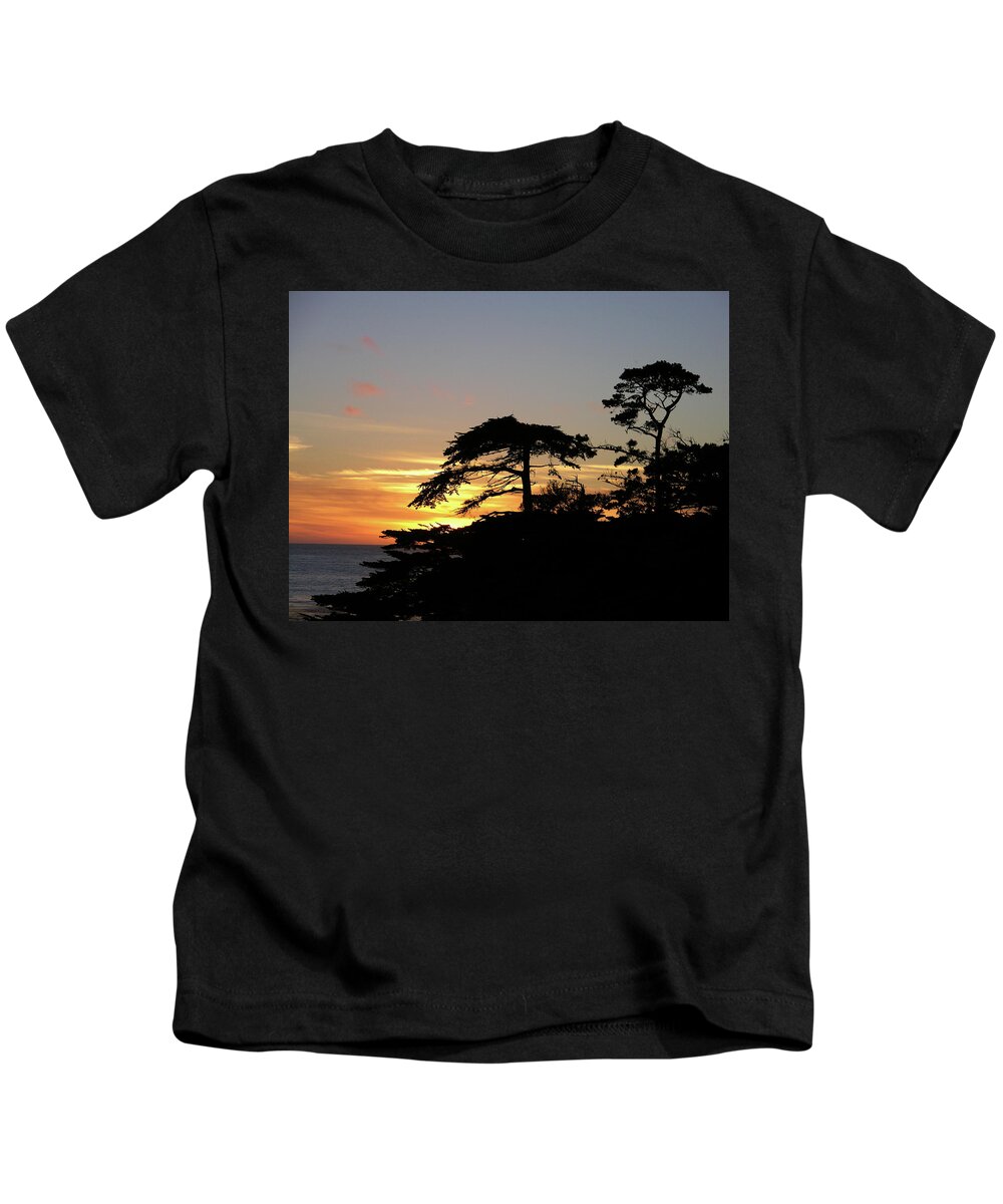 California Coastal Kids T-Shirt featuring the photograph California Coastal Sunset by David Shuler