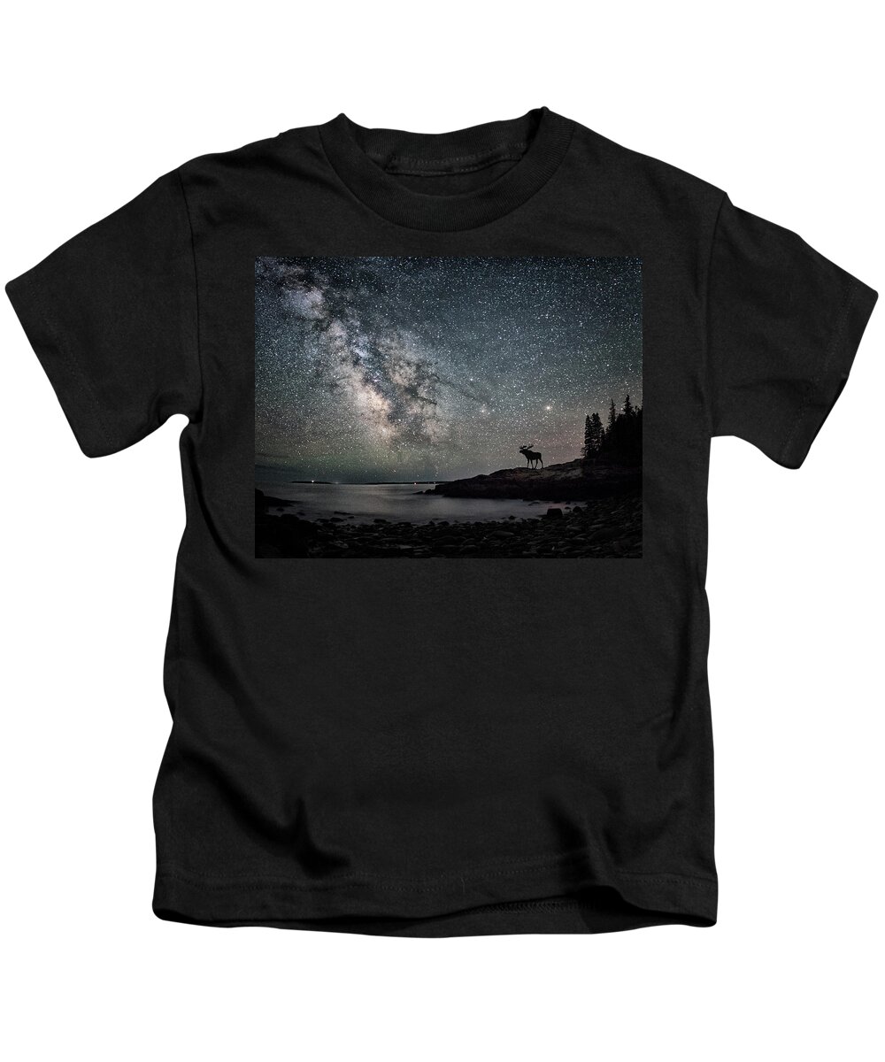 Maine Kids T-Shirt featuring the photograph Call Of The Wild by Robert Fawcett