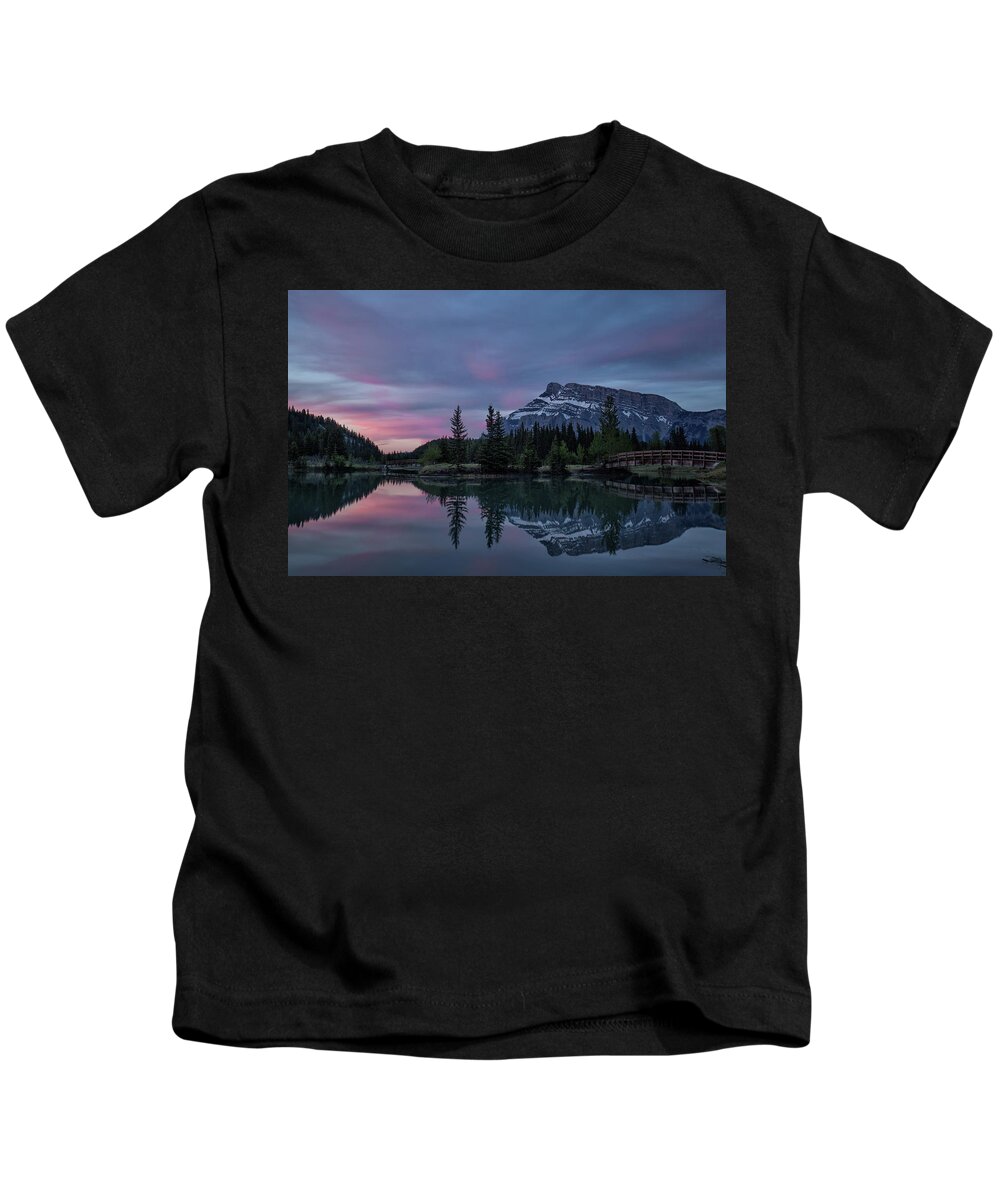 Cascade Ponds Kids T-Shirt featuring the photograph Cascade Ponds sunrise by Celine Pollard