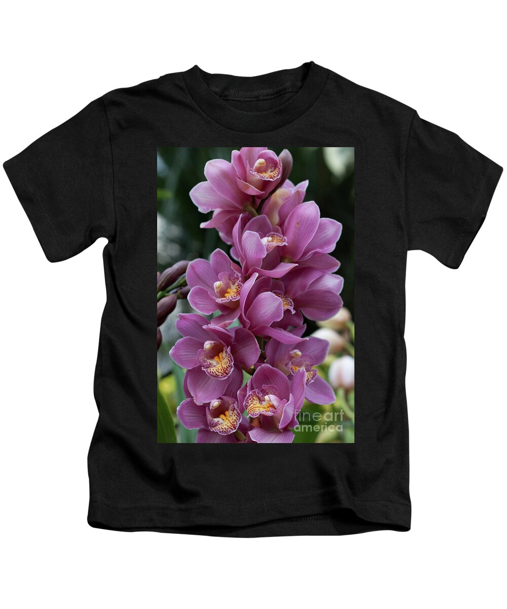 Flower Kids T-Shirt featuring the photograph Cascading Orchids by Sherry Hallemeier