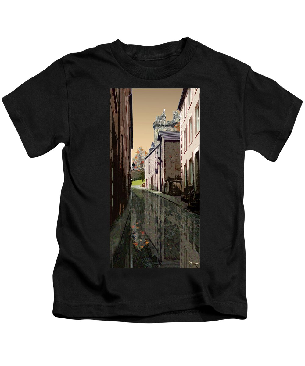 Castle Kids T-Shirt featuring the digital art Castle Hill Lancaster by Joe Tamassy