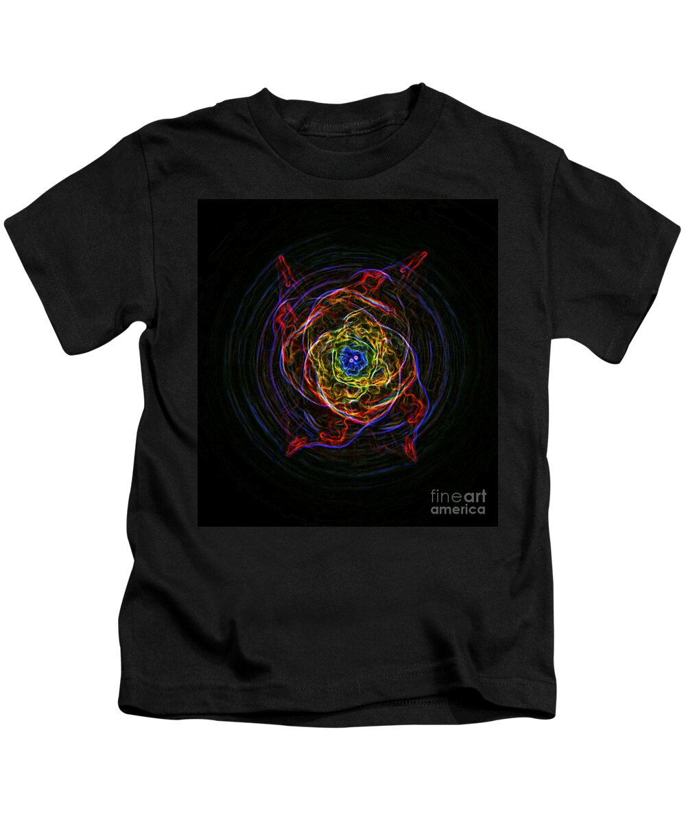 Cats Eye Kids T-Shirt featuring the photograph Cat's Eye Nebula Enhanced by Mike Lewis