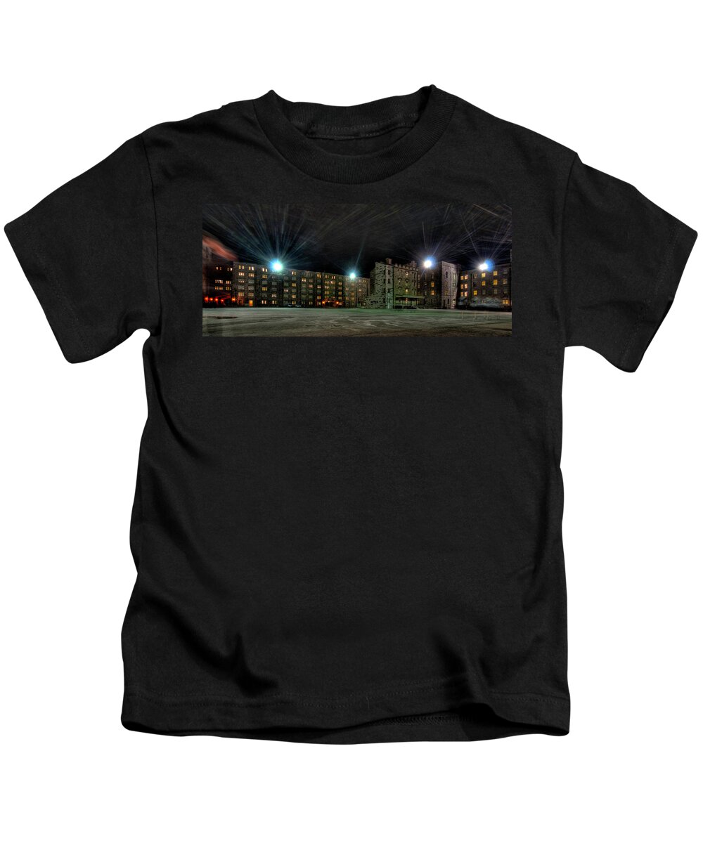 West Point Kids T-Shirt featuring the photograph Central Area at Night by Dan McManus