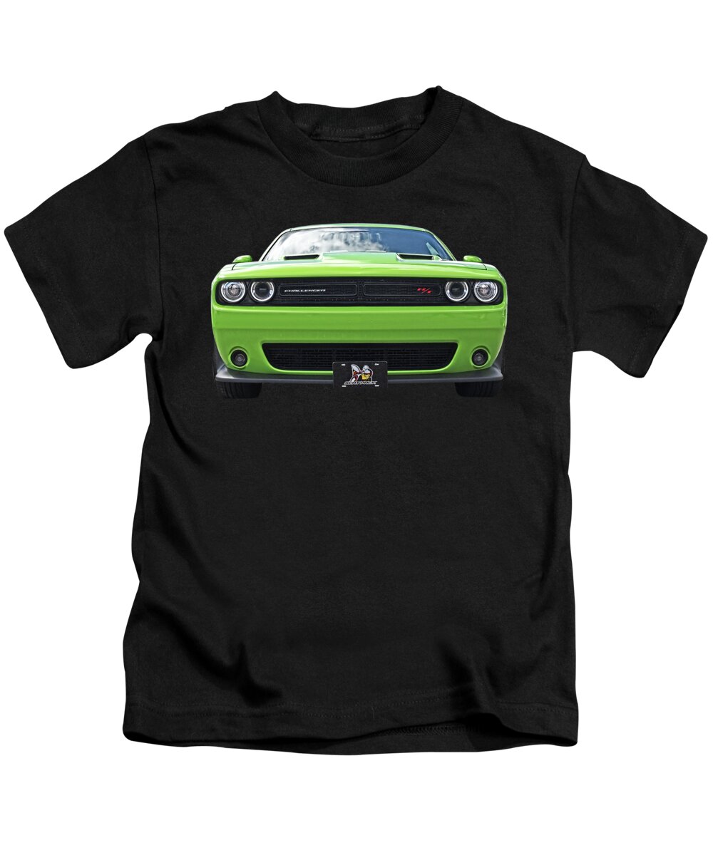 Dodge Kids T-Shirt featuring the photograph Challenger Scat Pack by Gill Billington