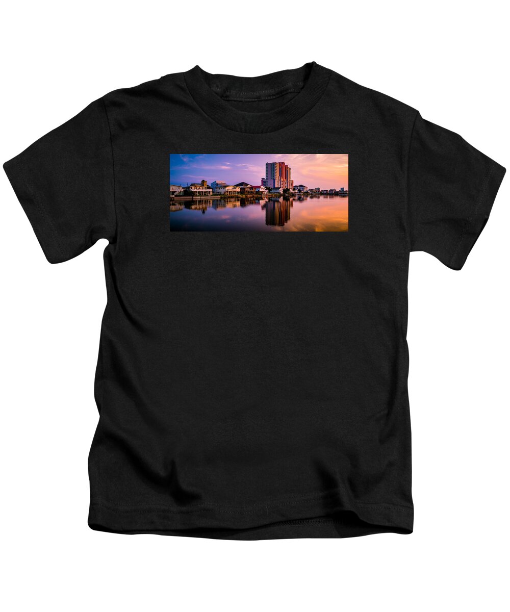 Myrtle Beach Kids T-Shirt featuring the photograph Cherry Grove Skyline by David Smith