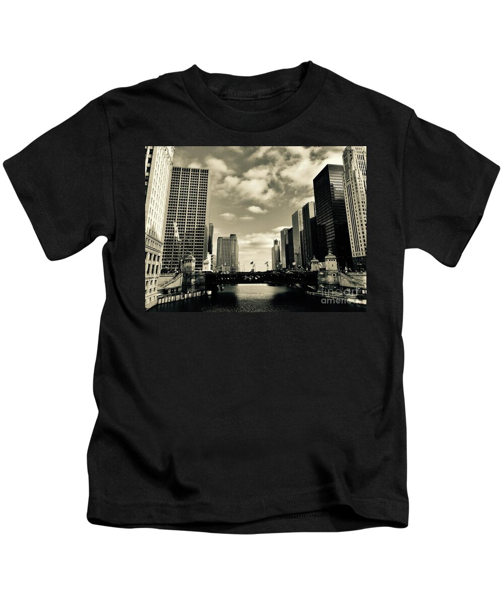 Chicago Kids T-Shirt featuring the photograph Chicago River by Dennis Richardson