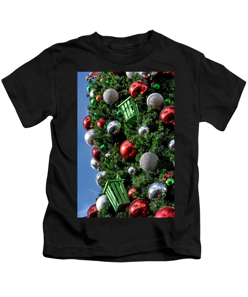 Christmas Tree Kids T-Shirt featuring the photograph Christmas Balls by Mark Madere