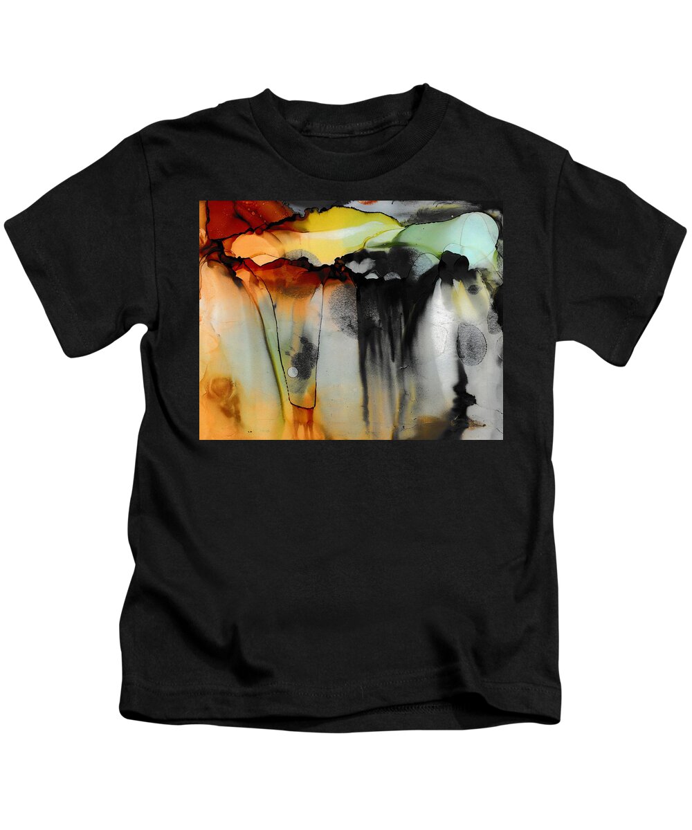 Painting Kids T-Shirt featuring the painting Cloud Burst by Louise Adams