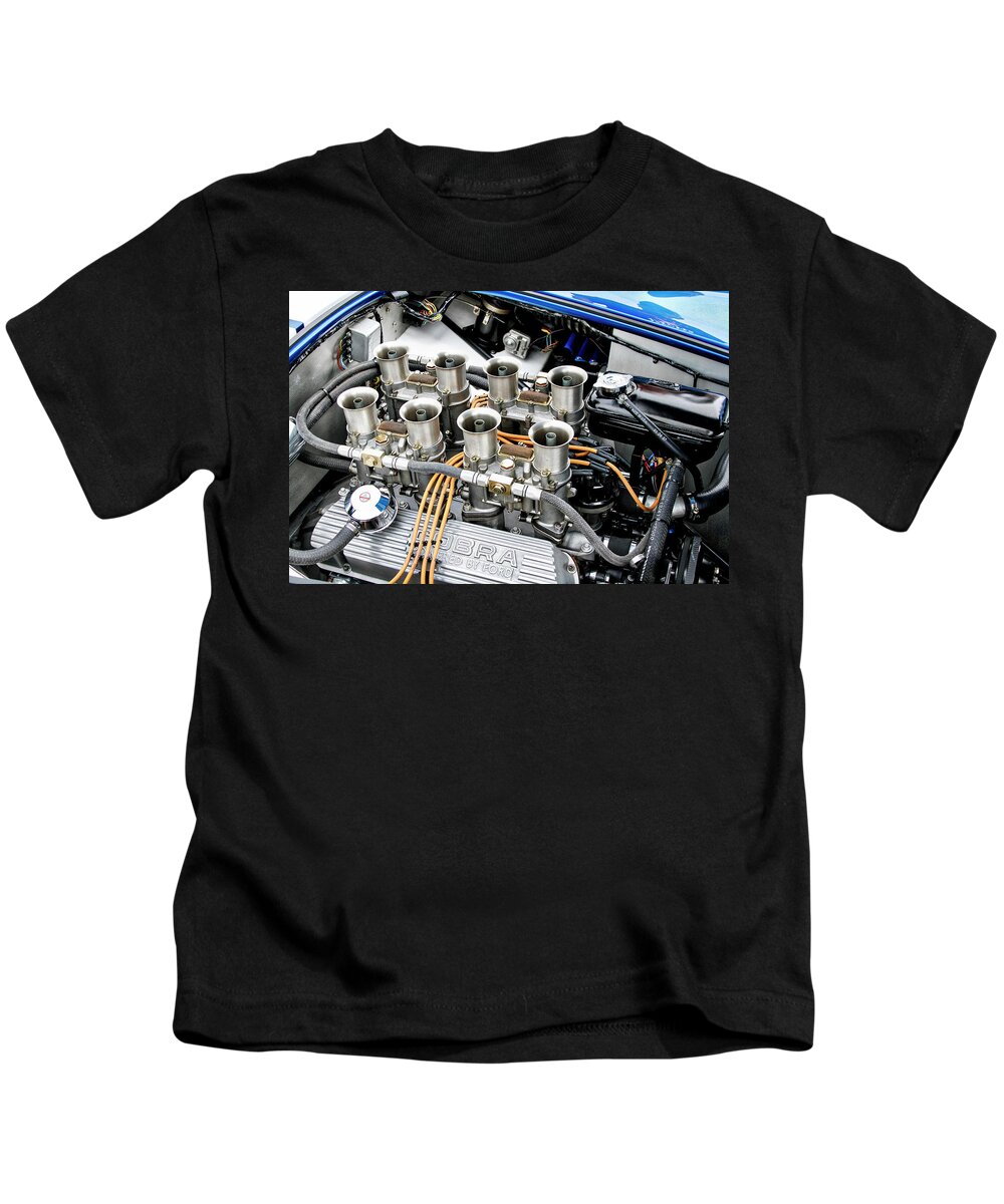 Ford Kids T-Shirt featuring the photograph Cobra Power With Weber Carbs by Gene Parks