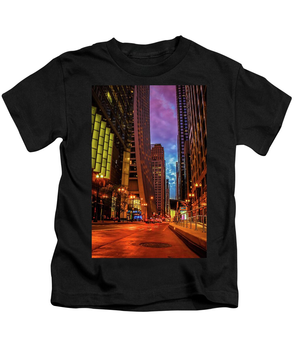 Chicago Kids T-Shirt featuring the photograph Color of Night by Tony HUTSON