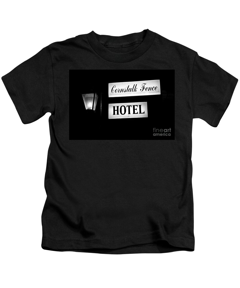 New Orleans Kids T-Shirt featuring the photograph Cornstalk Fence Hotel by Leslie Leda