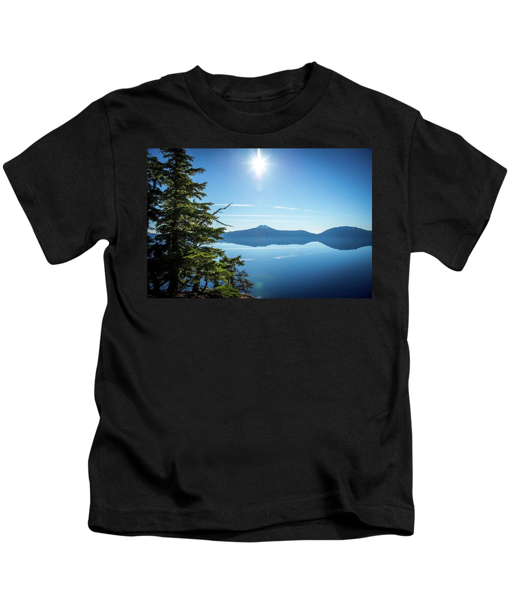 Crater Lake Kids T-Shirt featuring the photograph Crater Lake by Aileen Savage