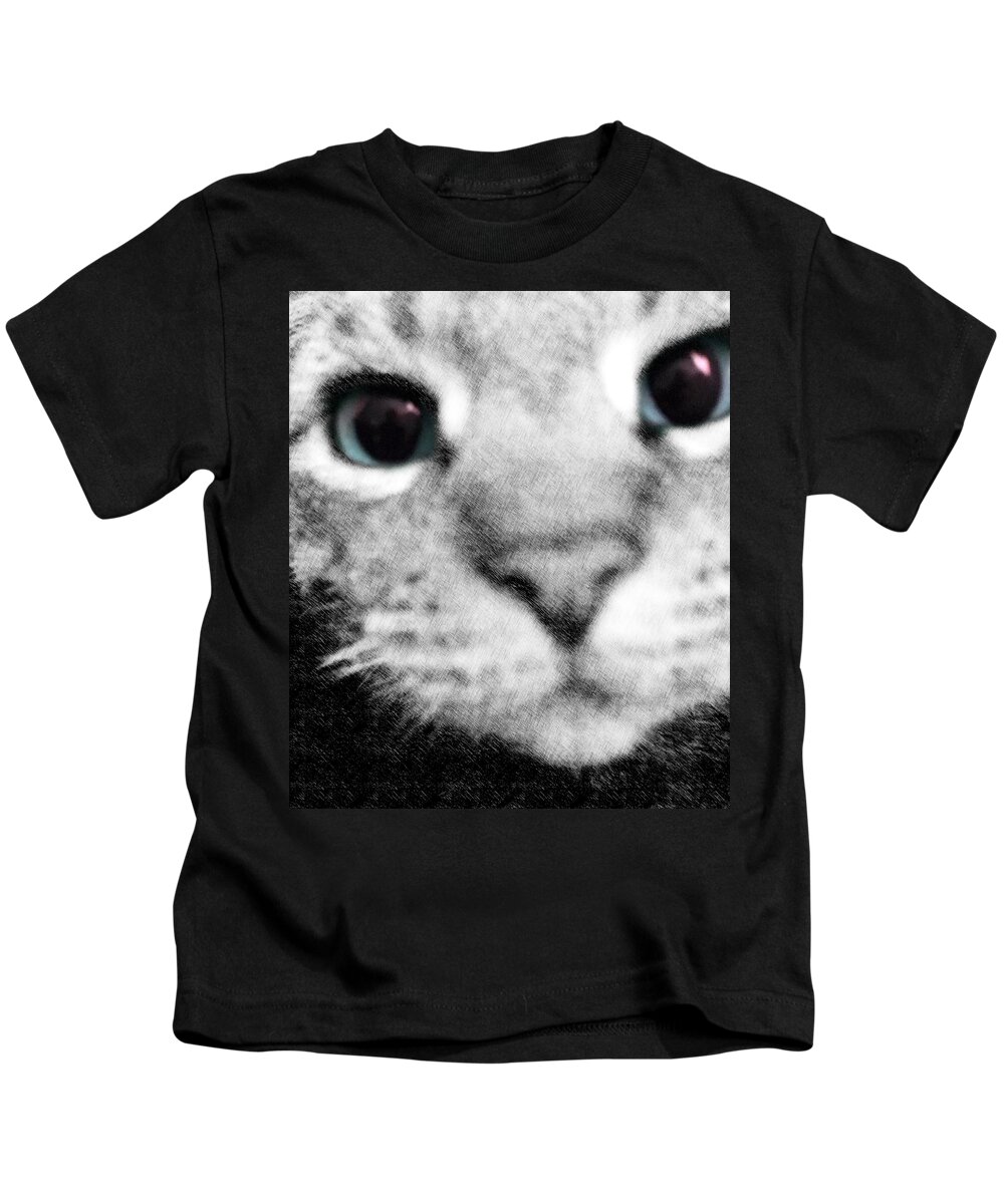 Cute Kids T-Shirt featuring the photograph Cute Cat by Marianna Mills